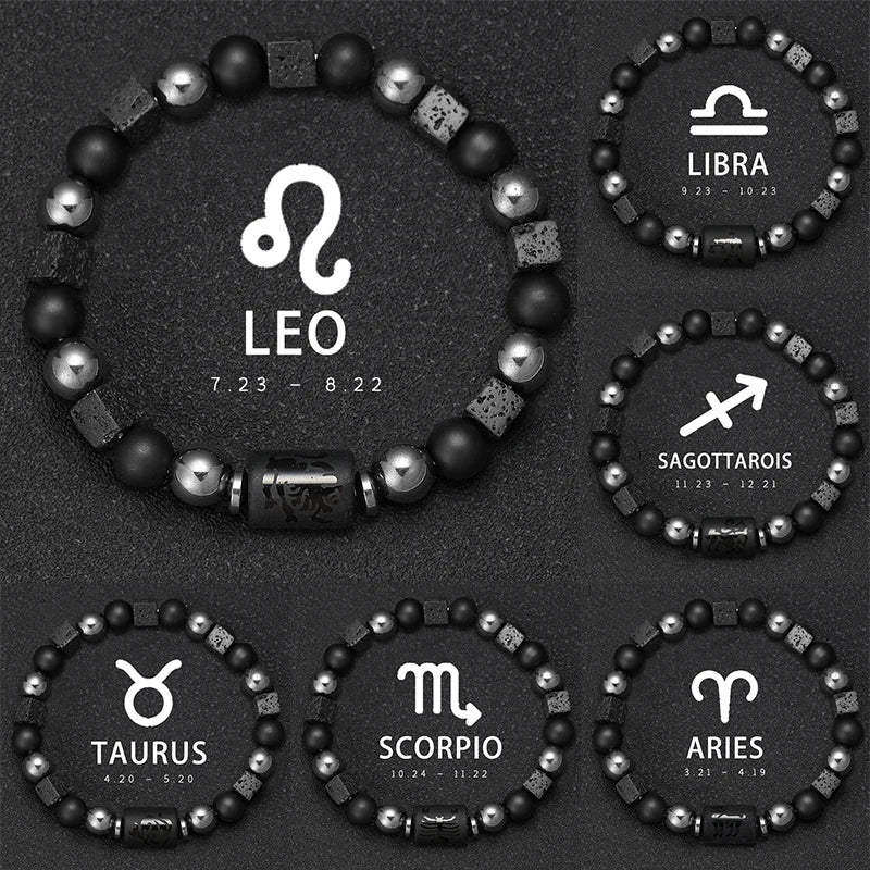 12 Constellation Zodiac Bracele Signs Beads