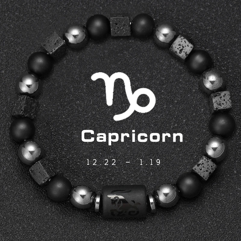 12 Constellation Zodiac Bracele Signs Beads