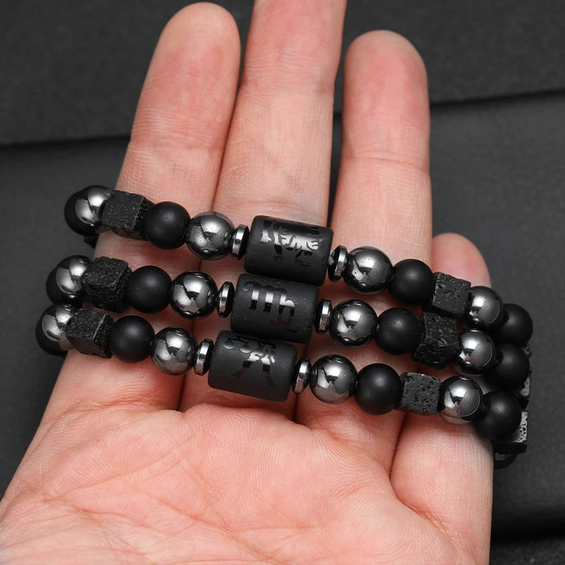 12 Constellation Zodiac Bracele Signs Beads